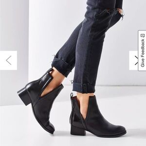 Jeffrey Campbell-Black Leather Ankle Boots